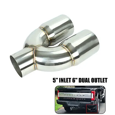5  Dual 6  Diesel Stainless Exhaust Tip 5.00  Polished For Ford F-250 F-350 • $219.99