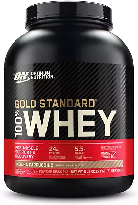 Optimum Nutrition Gold Standard 100% Whey Protein Powder 5LB Mocha Cappuccino • $95