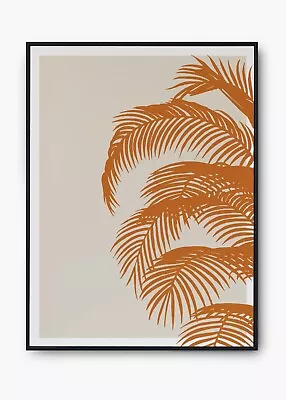 Tropical Sunrise Print Boho Posters Framed Wall Art Burnt Orange Decor A3/A4 • £4.49