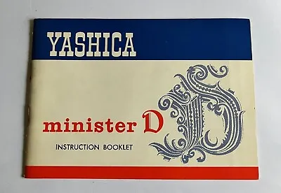 Vintage Yashica Minister D - Instruction Booklet • £10