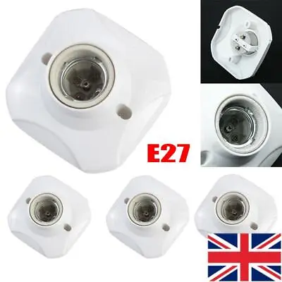 1/4X E27 Light Bulb Screw Lamp Surface Fixing Base Holder Edison Screw Socket UK • £4.50