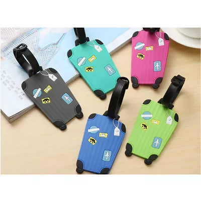 Fashion Suitcase Shape Luggage Tags Cute Holiday Labels Travel Bag Identity ID • £2.13