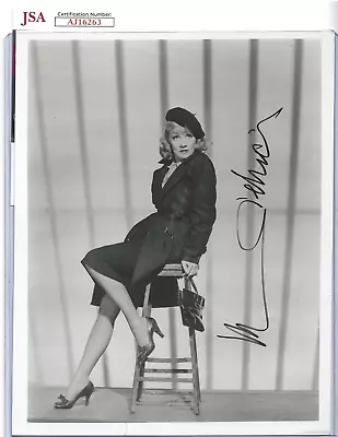 Marlene Dietrich Autographed 8x10 Photo Hollywood Movie Actress JSA COA #2 • $144.99