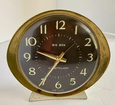 Big Ben WIND UP Alarm Clock Vintage West Clox FOR PARTS/REPAIR • $22.99