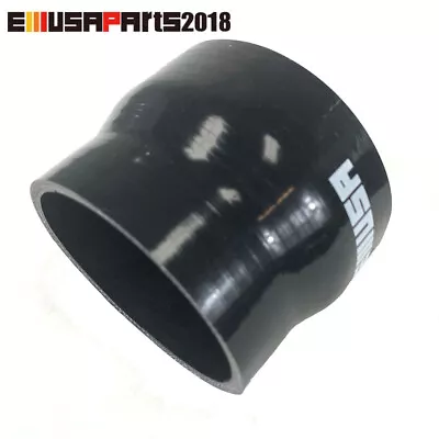 3.5  To 4  Straight Reducer Reinforce Silicone Coupler Hose Piping Intake Black • $10.98