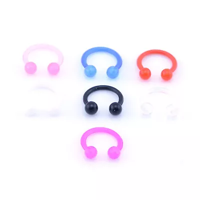 £1.69 • Buy Horseshoe Circular Barbell  CBR Bioflex PTFE UV Coloured Flexible 