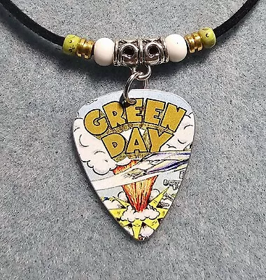 Handmade Green Day Aluminum Guitar Pick Necklace  • $15