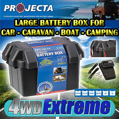 Projecta Large Battery Box Bb330 12v 130ah 4x4 Agm Deep Cycle Dual System Marine • $46