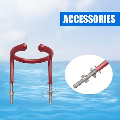 Ring Cup Holder Red PVC Stainless Steel Marine Yacht Fishing Boat Polished Yacht • $11.99