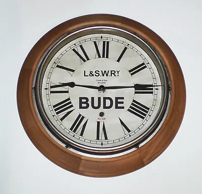 London South Western Railway LSWR Style Wooden Clock Bude Station • £65