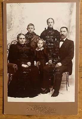 S.AJohnson Phillips Wisconsin Wi. Family Cabinet Photo • £4.83