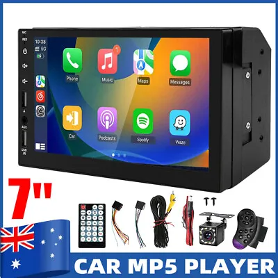 7'' Double Din Car Stereo Bluetooth Head Unit Android For Apple CarPlay FM Radio • $75.95