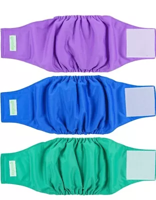 Washable Dog Diapers - Washable Male Dog Belly Wrap- Pack Of 3 - (BlueGreen... • $15