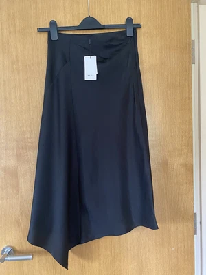 £69.99 • Buy BNWT REISS Black Satin Slip SKIRT - Size 8 - RRP £135
