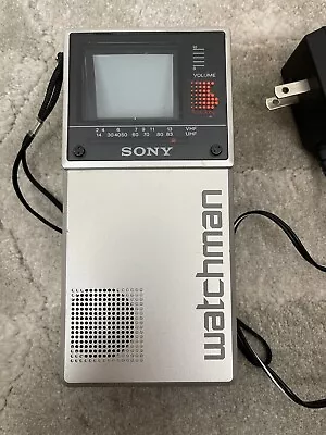 Vintage Sony Watchman Model FD-30A AM/FM Stereo Mini TV With Cable • $30