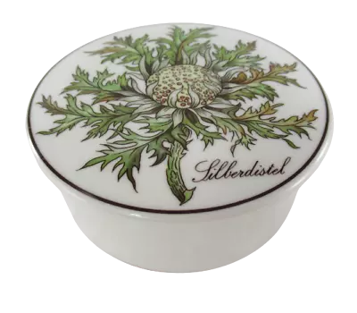 RARE Villeroy & Boch Silberdistel Design Porcelain Trinket Box ~ Botanica Series • $20