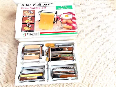Atlas Marcato Multipast PASTA MACHINE Set Italy Fettucine Spaghetti Lasagna + VG • $75