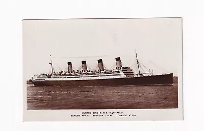 £9.99 • Buy Postcard Shipping, Cunard Line R.M.S. Aquitania