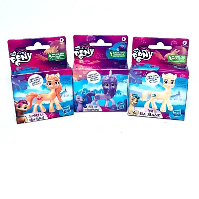 Hasbro My Little Pony Mini Figures Toys Cake Toppers Stocking Stuffers Set Of 3 • $12.99