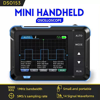 FNIRSI DSO153 2-in-1 Handheld Digital Oscilloscope Mini Signal Generator 0~10KHz • $35.99