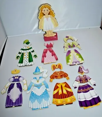 Melissa & Doug Wooden Magnetic Dress Up Figure Lady Woman  -LOT B • $6.55