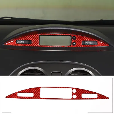 Red Carbon Fiber CD Display Panel Trim Frame For Mitsubishi Eclipse 2006-2011 • $22.99