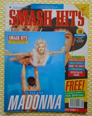 £5.50 • Buy Smash Hits 1991 Madonna Poster Blakeney Twins Definition Of Sound Chesney Hawkes