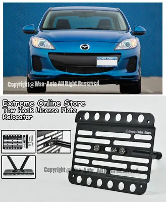 2010-2013 For Mazda 3 Tow Hook License Plate Front Bumper Relocator Bracket • $50