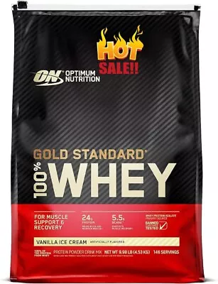 Optimum Nutrition Gold Standard Whey Protein Powder - Vanilla Ice Cream 10 LB • $145