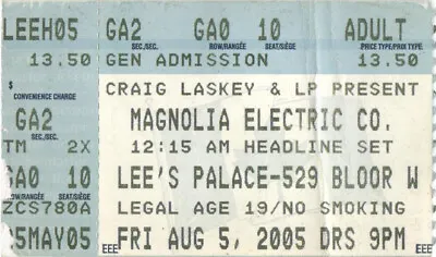 Vintage 2005 Magnolia Electric Company Concert Ticket Stub Toronto Canada • £4.33