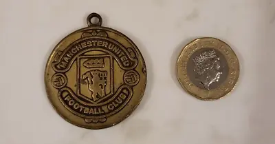 Vintage Manchester United Football Club Heavy Metal Medal Old Crest Pre 1990's • £12.99