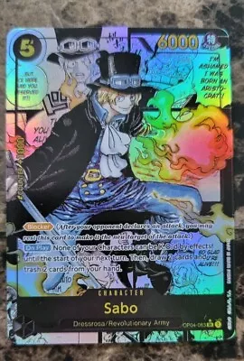 🔥PROXY HIGH QUALITY English Sabo Manga Rare Alt Art One Piece Trading Card 🔥 • $19.85