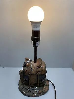 Vintage Western Heritage Saddle Tack Bales Cowboy Lamp • $27