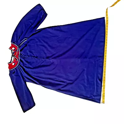 House Dress Coat Pocket XLarge Sleepwear Robe Vintage Models Women Blue Half Zip • $29.04