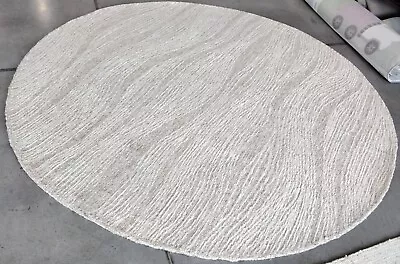 NATURAL / IVORY 8' X 8' Round Back Stain Rug Reduced Price 1172749206 MET995A-8R • $164