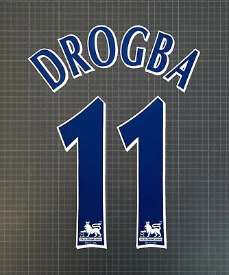 DROGBA #11 1997-2007 Player Size Premier League Blue Nameset Lextra • £12.20