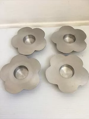 Tea Light Holders Four Daisy Flowers Metal Summer Garden Boho Set • £6.99