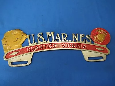 USMC US Marine Quantico Virginia License Plate Topper Badge Accessory READ • $124.99