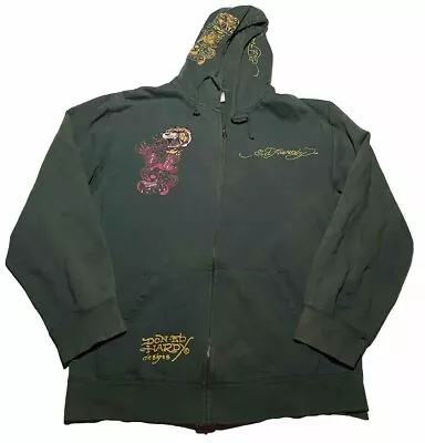 Vintage Ed Hardy By Christian Audiger New York Hoodie Size XL Y2K AK5 • $80