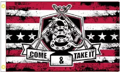 3x5 COME AND TAKE IT A WELL REGULATED MILITIA JANUARY 6TH Flag Grommets 100D • $9.88