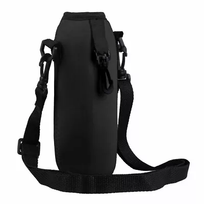 Outdoor Carrier Water Bottle Insulated Neoprene Cover Bag Holder+Shoulder Straps • £6.99