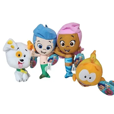 NWT 4 Bubble Guppies Plush Gil Molly Puppy Mr Grouper 2013 Nickelodeon Nick Jr • $20