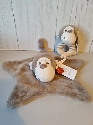 Keel Toys Keeleco Monkey Baby Comforter Soft Toy Rattle Soother  • £12