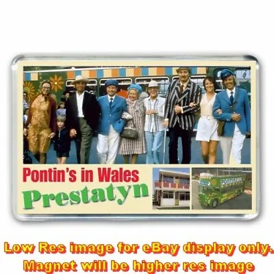 Pontin's Prestatyn- Holiday On The Buses Spoof Postcard Jumbo Fridge Magnet • £2.99