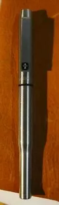 Parker 25 Flighter Stainless Steel & Black Fountain Pen - 1979 - F Nib - England • $67.92