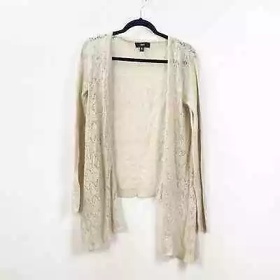 Mossimo XL Womens Beige Kinit Sheer Cardigan Sweater • $7.20