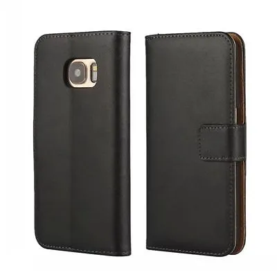 Samsung Galaxy S7 / S7 Edge Black Wallet Card Flip Case I39 • $19.99