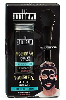 The NOBLEMAN Peel-Off Black Mask Infused With Charcoal With Mask Applicator 5 OZ • $7.99