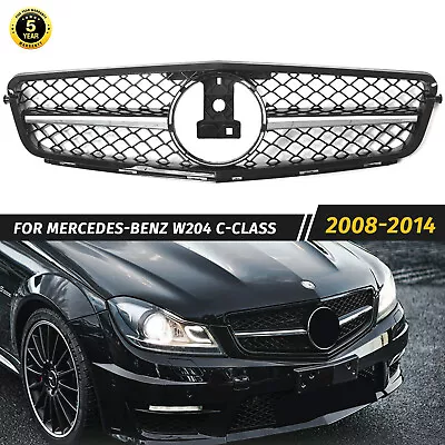 Black AMG Style Grille For Mercedes Benz C Class W204 C180 C350 C250 2008-2014 • $52.16