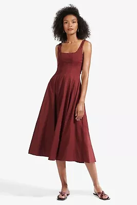 $269 • Buy NWT STAUD WELLS DRESS IN TAWNY PORT $285  In The Original Dress Sheath! Fresh!